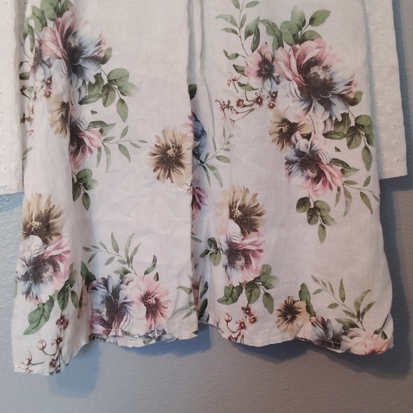 Terzo Millennio Made In Italy Floral Blouse 2X - Picture 7 of 13